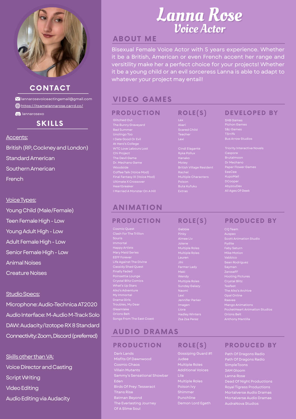 Lanna Rose May 2025 Resume