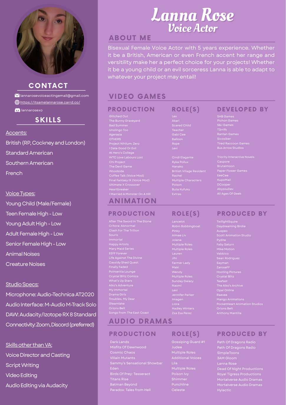 Lanna Rose May 2025 Resume